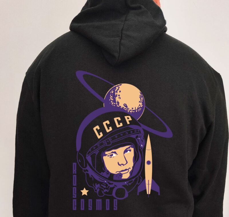 Blusa Moletom com capuz - Roscosmos CCCP URSS