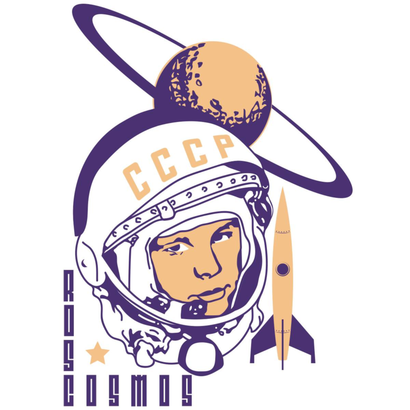 Camiseta Roscosmos CCCP -ilustração