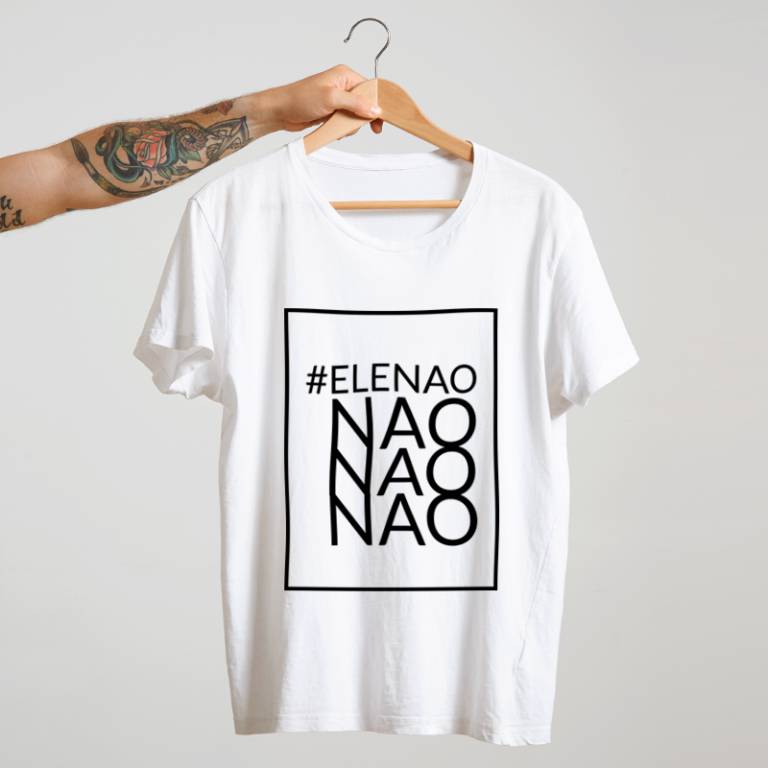 Camiseta #Elenão branca