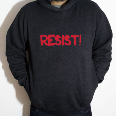 Blusa moletom com capuz - Resist Chumbo Frente