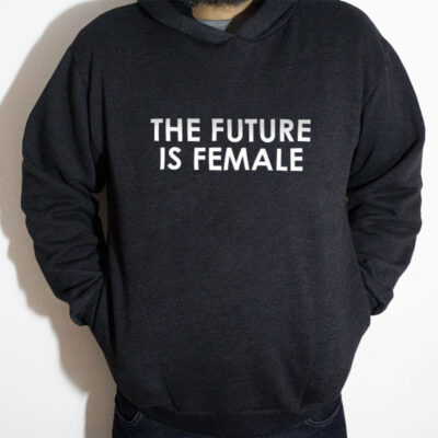 Blusa moletom com capuz - The Future is female Chumbo