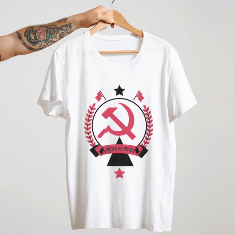 Camiseta Comunismo Poder ao povo branca