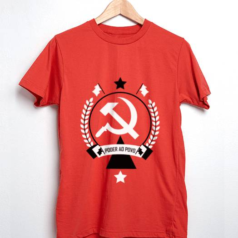 Camiseta Comunismo Poder ao povo vermelha