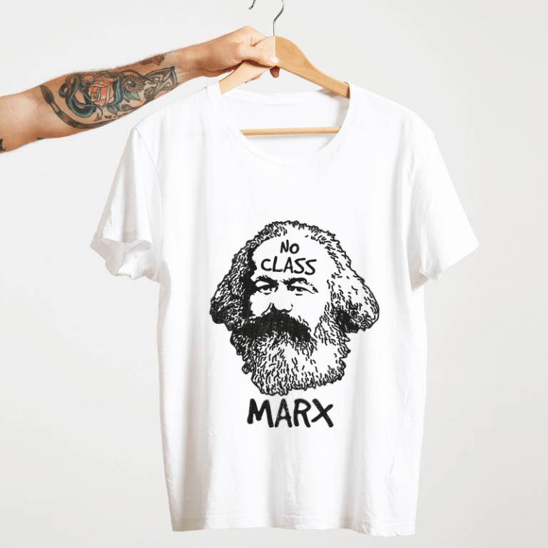 Camiseta Karl Marx No class Branca