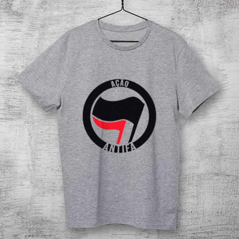 Camiseta Antifa Cinza