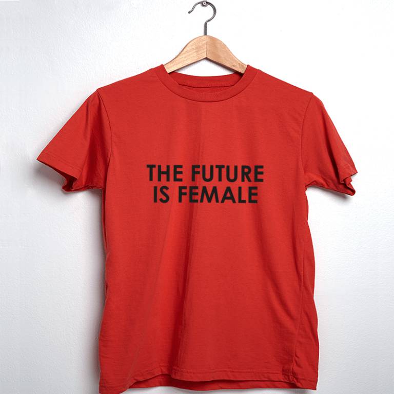 Camiseta The future is female vermelha
