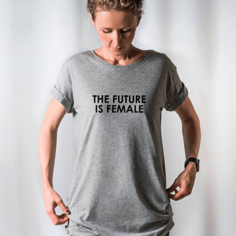 Camiseta The future is female cinza