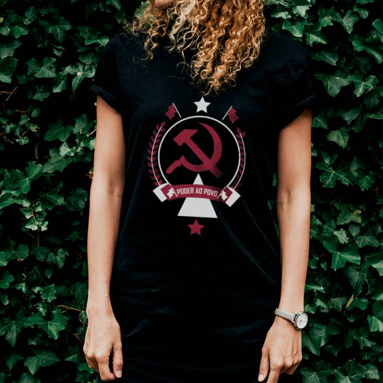 Camiseta Comunismo Poder ao povo preta
