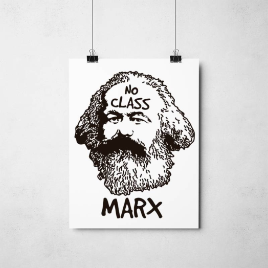Poster Karl Marx no class