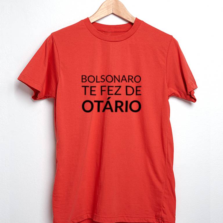 Camiseta Bolsonaro te fez otário vermelha