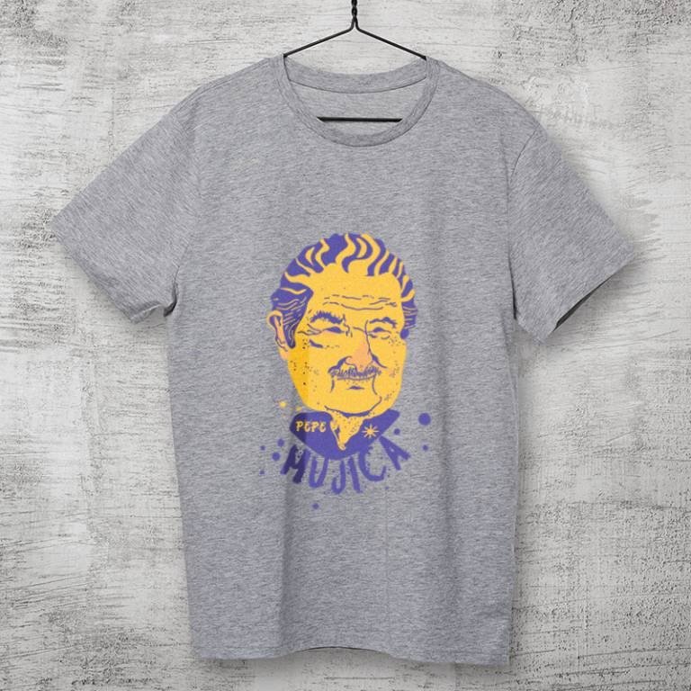 Camiseta Pepe Mujica Cinza