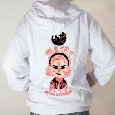 Moletom com capuz - Sabrina Spellman - somos as netas das bruxas que vocês não conseguiram queimar costas