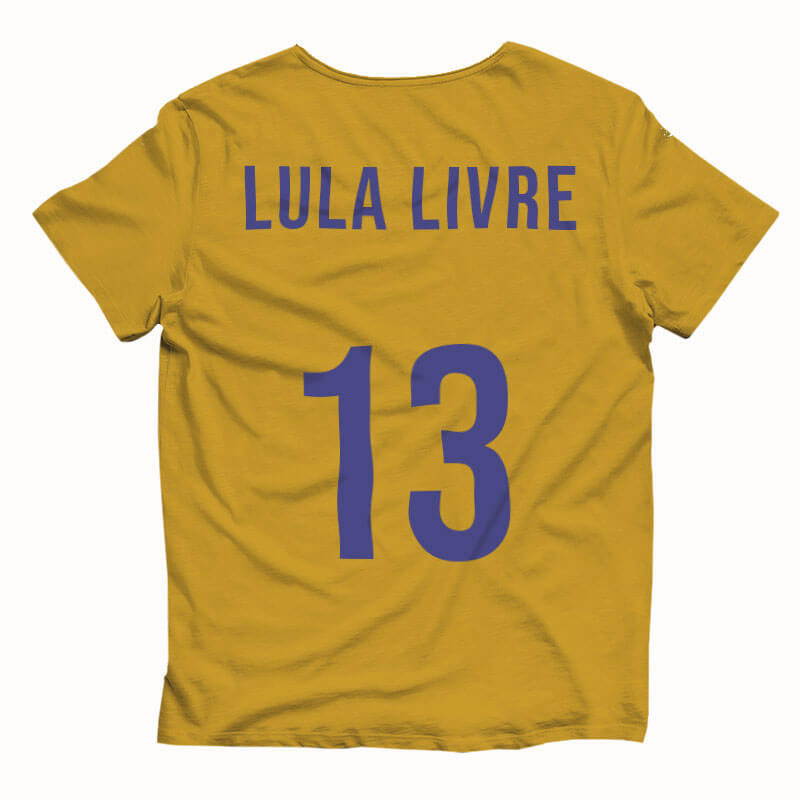 Forbid corn toast Camiseta - Seleção Brasileira Lula Livre ⋆ Camisetas para a esquerda