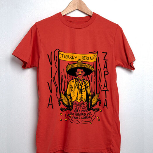 Camiseta - Emiliano Zapata - Vermelha
