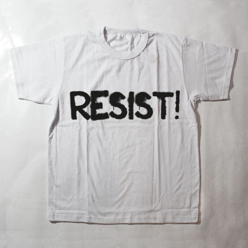 camiseta infantil - Resist - branca