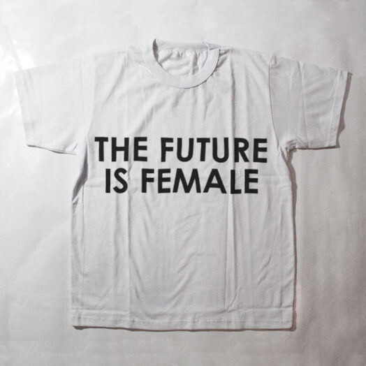 camiseta infantil - the future is female - branca