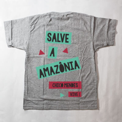 camiseta infantil - Chico Mendes - cinza
