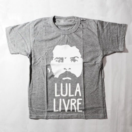 camiseta infantil - Lula livre - cinza