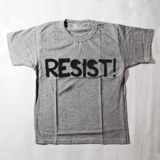 camiseta infantil - Resist - Cinza