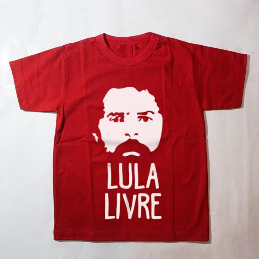 camiseta infantil - Lula livre - vermelha