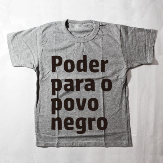 camiseta infantil - Poder para o povo negro - cinza