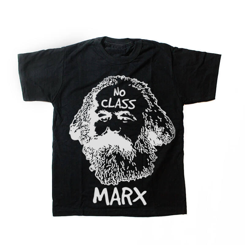 camiseta infantil - Karl marx - preta