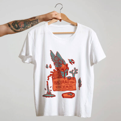 camiseta do filme brasileiro bacurau branca