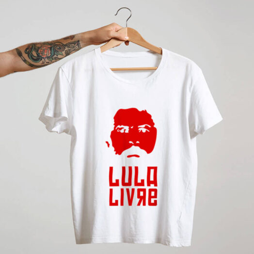 Camiseta Lula livre branca