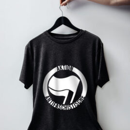 camiseta chumbo de algodão Aktion Antifaschistische