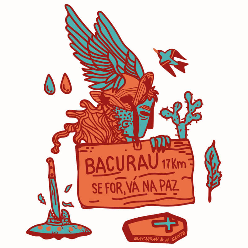 ilustraçao de Alinne Martins inspirada no filme Bacurau