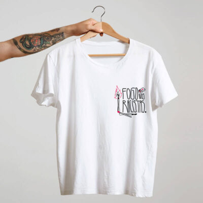 camiseta escudo branca fogo nos racistas