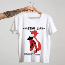 Camiseta básica de algodão branca - Vietnã