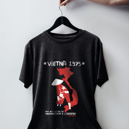 Camiseta básica de algodão chumbo - Vietnã