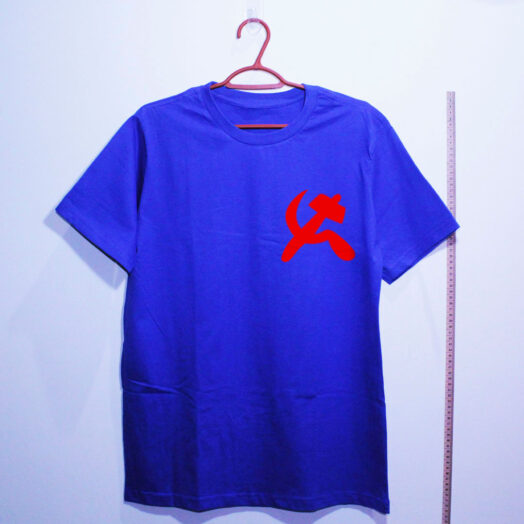 Camiseta foice e martelo comuna - azul