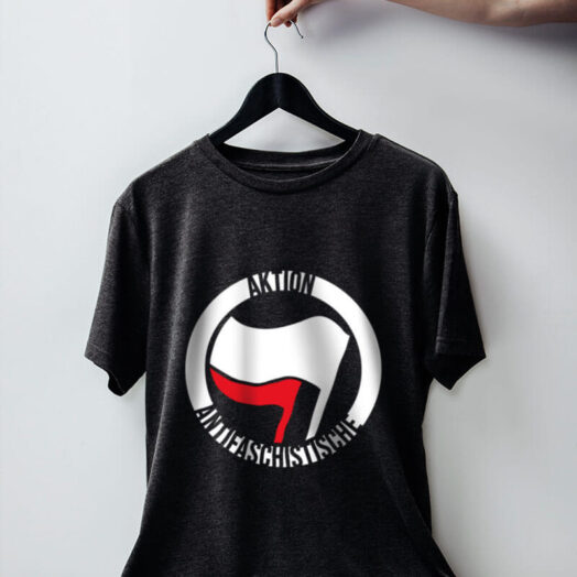 Camiseta chumbo de algodão - Aktion Antifaschistische