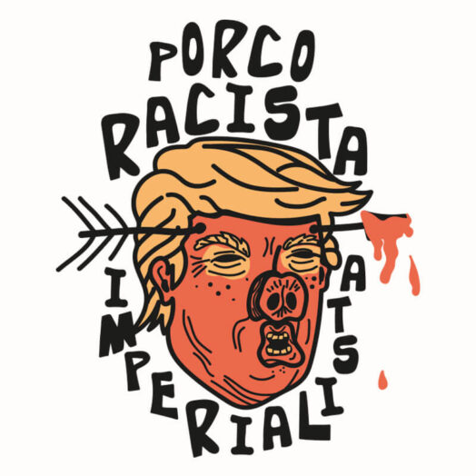 Ilustração por Alinne Martins - Donald Trump Porco Fascista