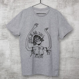 Camiseta Não é não cinza clara