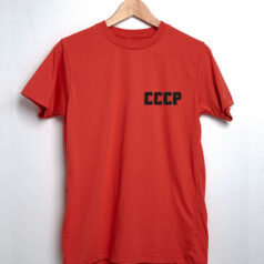 Camiseta vermelha de algodão CCCP
