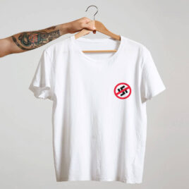 Camiseta branca de algodão - Resistência antinazista