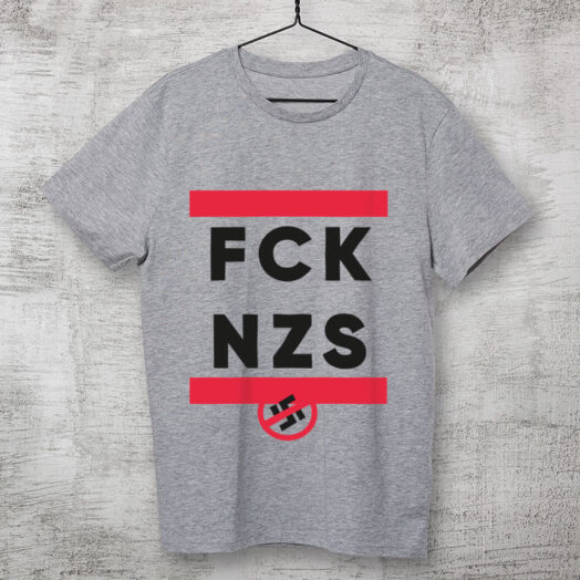 Camiseta cinza clara de algodão - FKS NZS
