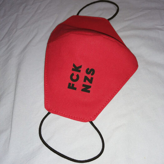 Máscara de algodão reutilizável vermelha - Fck Nzs