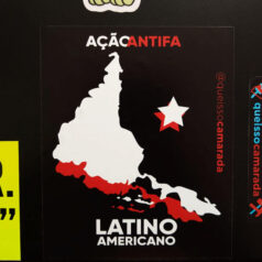 adesivo Ação antifa Latino américa