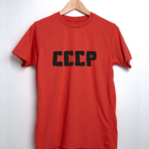 Camiseta vermelha CCCP de algodão