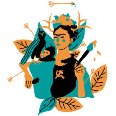 Ilustração Frida Kahlo por Alinne Martins