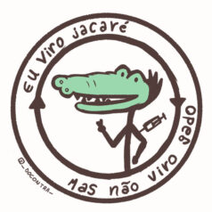 Ilustraçao Eu viro jacaré mas não viro gado por _docontra_