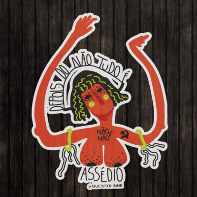 Adesivo - Depois do não é tudo assédio