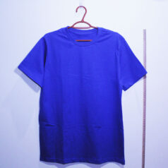 Camiseta basica de algodão 30,1 penteada azul