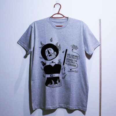 algodão camiseta-borba-gato-cinza