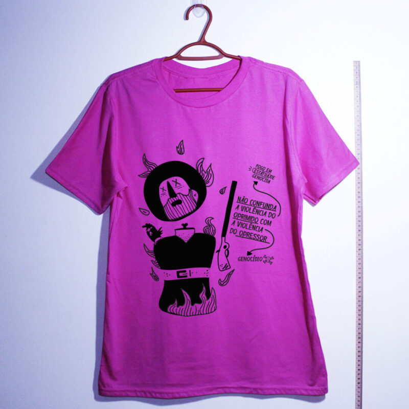 camiseta algodão -borba-gato-rosa
