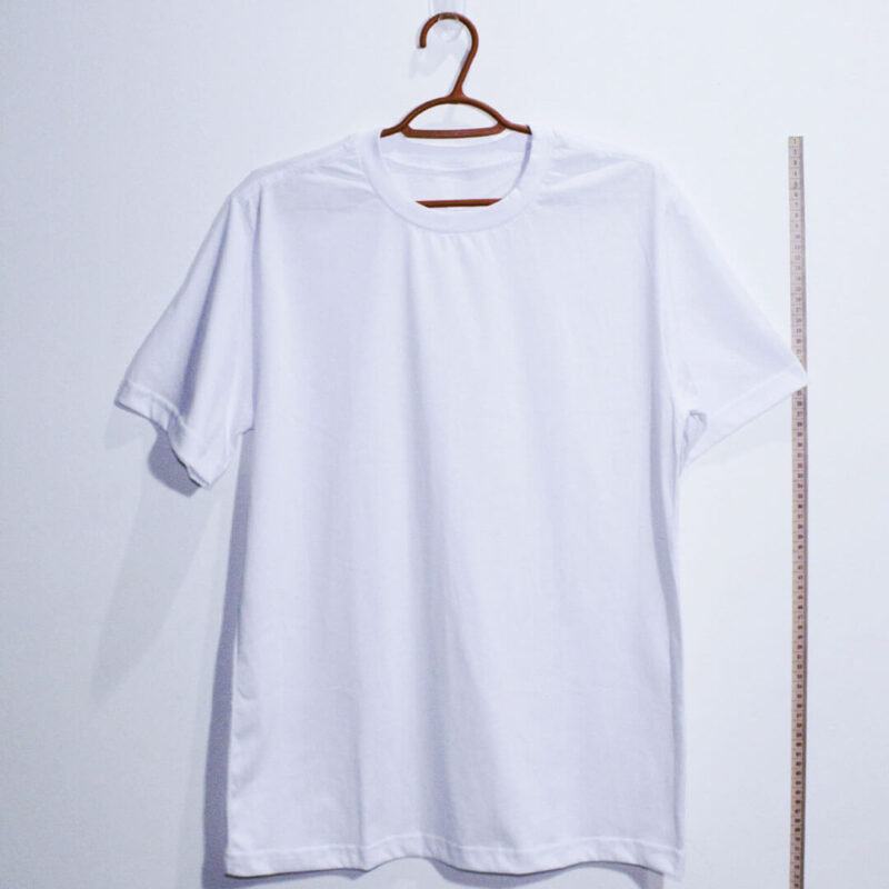 Camiseta basica de algodão 30,1 penteada branca